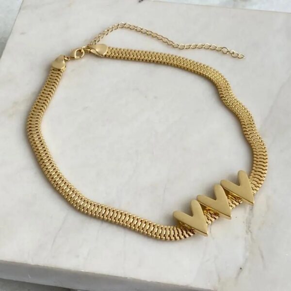 Choker Malha Corações