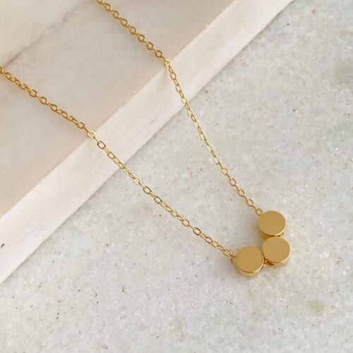 Colar Choker 3 Círculos Lisos