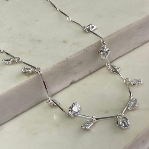 Colar Choker Formas Geométricas Zircônia