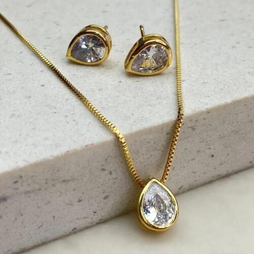 Conjunto Zircônia Gota