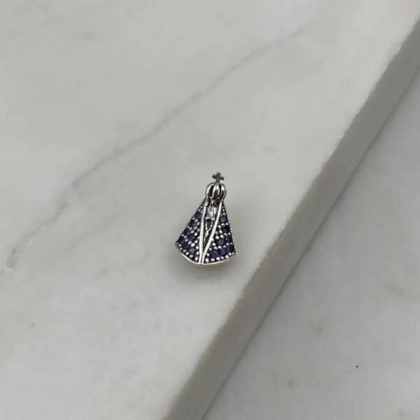 Pingente Nossa Senhora Pequena Manto Azul