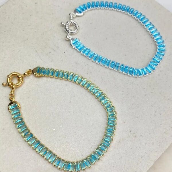 Pulseira Riviera Zircônia Azul