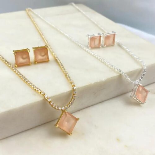 Conjunto Zircônia Morganita