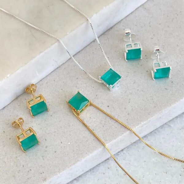 Conjunto Zircônia Verde