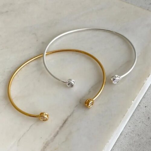 Bracelete Fino 2 Zircônias