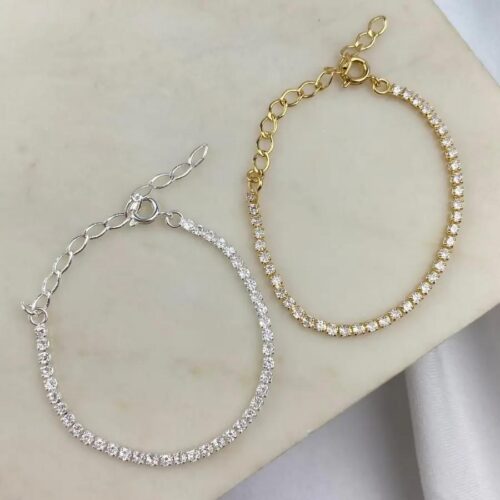 Pulseira Infantil 15cm Zircônia