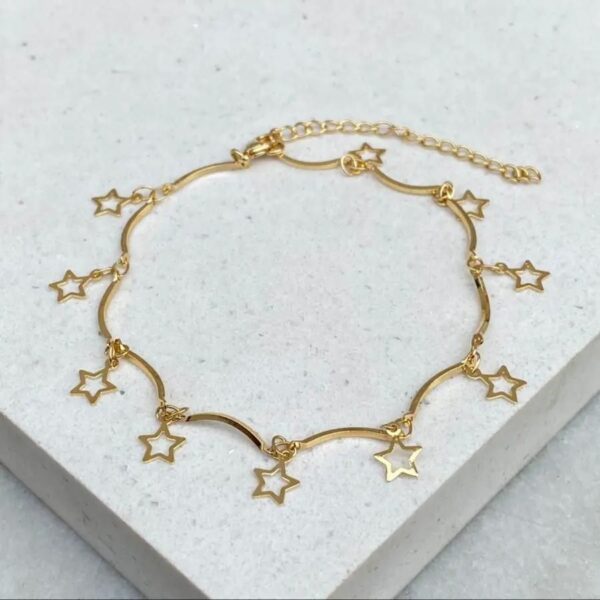 Pulseira Canutilho Pingente Estrela Vazado