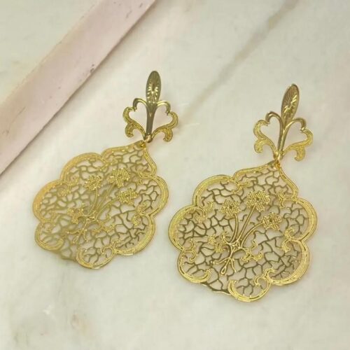 Brinco Filigrana Flores Ornamentadas