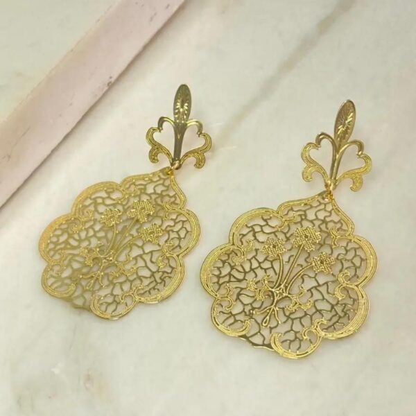 Brinco Filigrana Flores Ornamentadas