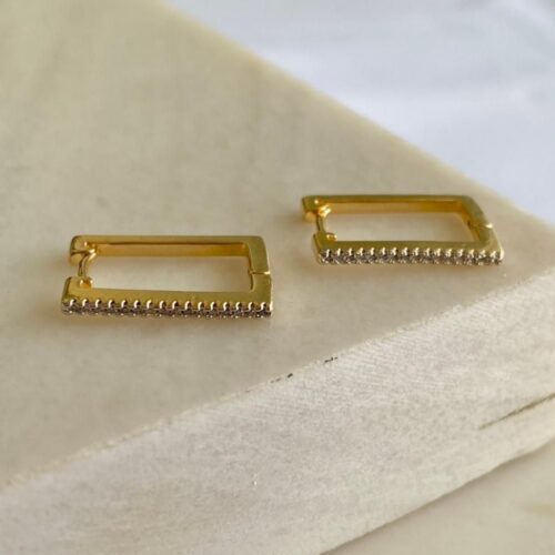 ARGOLA TEC RETANGULAR MEDIA CRAVEJADA ZIRCONIA