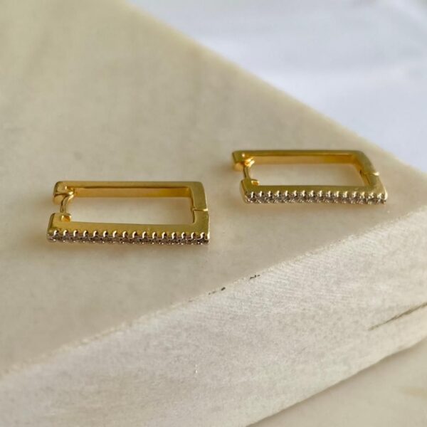 ARGOLA TEC RETANGULAR MEDIA CRAVEJADA ZIRCONIA