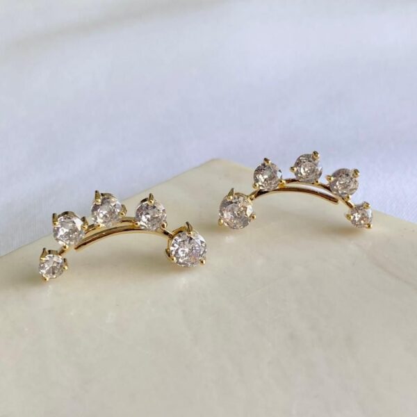 BRINCO EAR CUFF 5 ZIRCÔNIAS