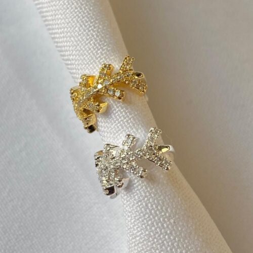 PIERCING FAKE SETAS CRAVEJADAS COM ZIRCÔNIA