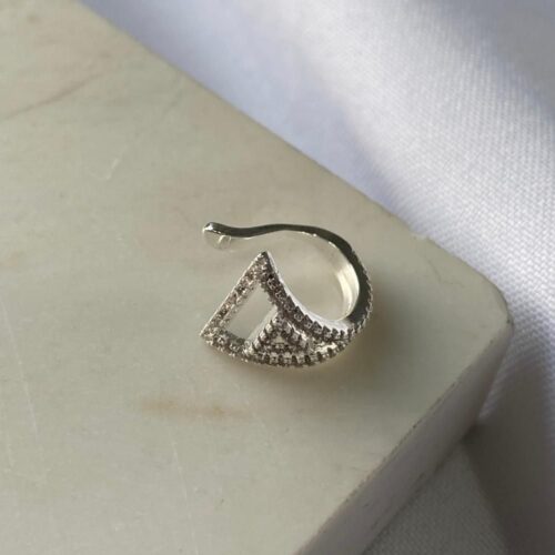 PIERCING FAKE FLOR COM ZIRCÔNIA