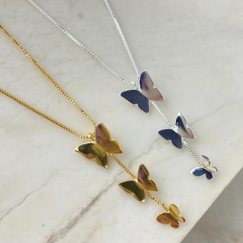 Colar Trio de Borboletas