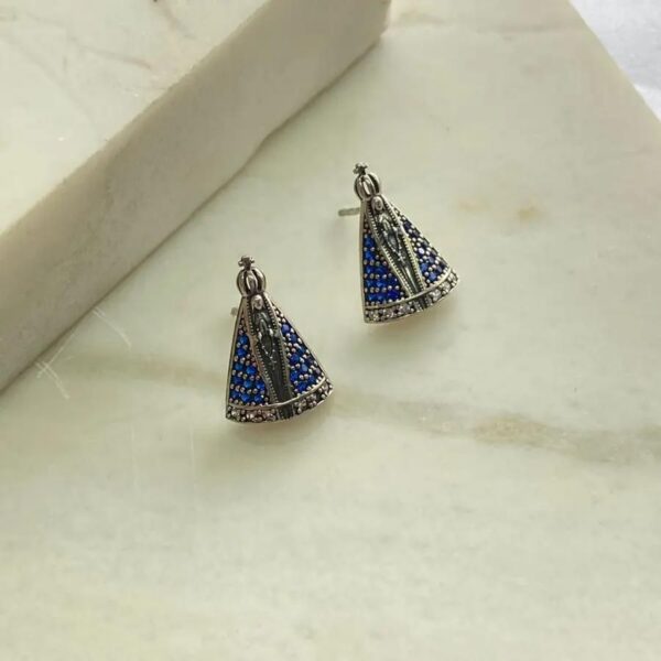 BRINCO NOSSA SENHORA APARECIDA AZUL GRANDE