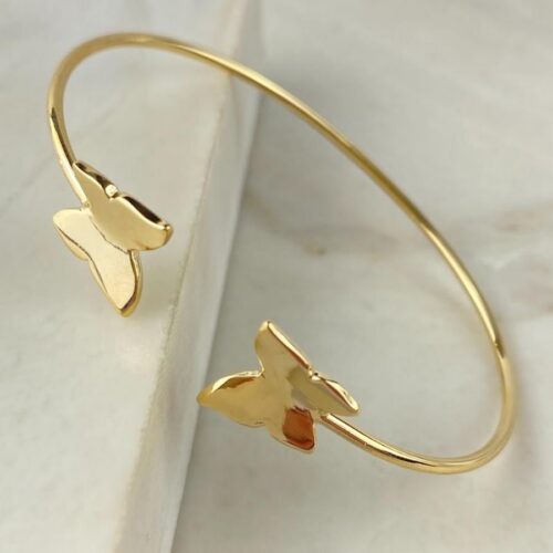 Pulseira Bracelete Borboleta Lisa Média