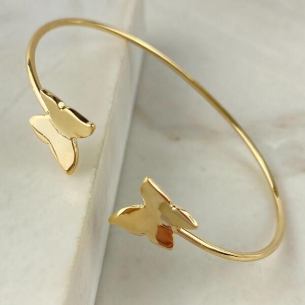 Pulseira Bracelete Borboleta Lisa Média
