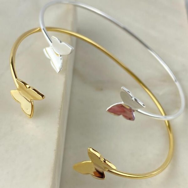 Pulseira Bracelete Borboleta Lisa Pequena