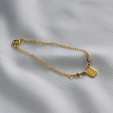 Pulseira Infantil Escapulário Pontos de Zircônias