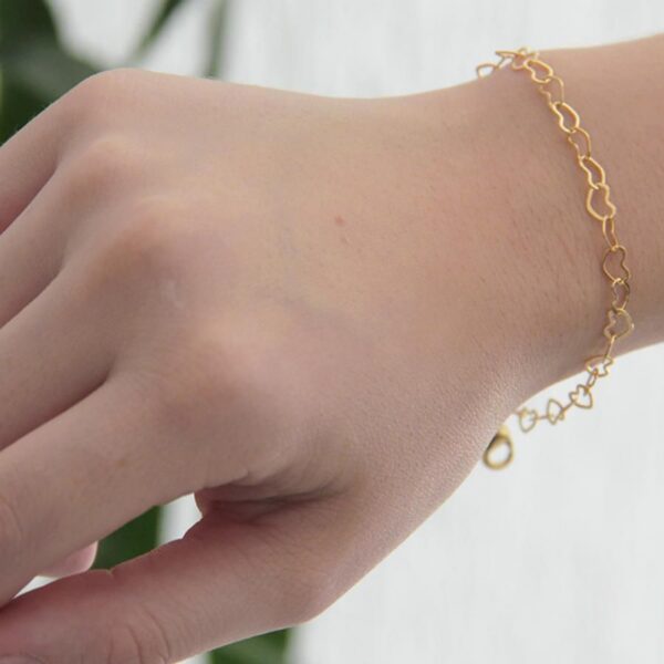 Pulseira Malha Coração Vazado CH