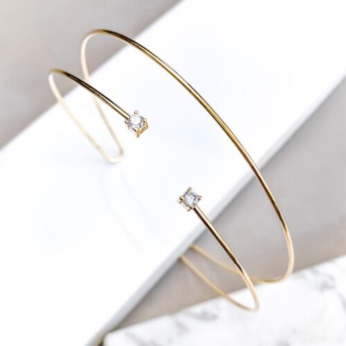 Choker Aro Duplo e Zircônia