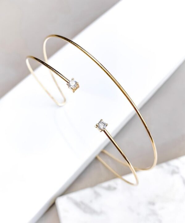 Choker Aro Duplo e Zircônia