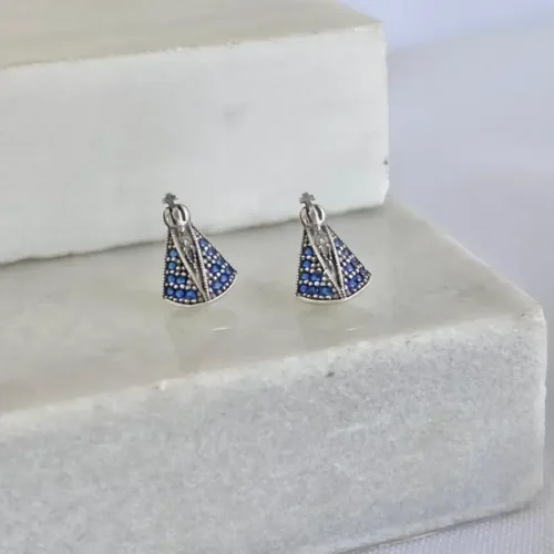BRINCO NOSSA SENHORA APARECIDA AZUL MÉDIA