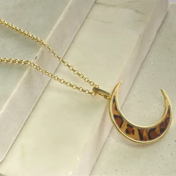 COLAR CARTIER MEIA LUA ANIMAL PRINT