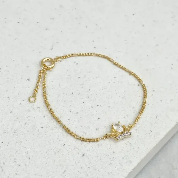 PULSEIRA INFANTIL COROA ZIRCÔNIA CRISTAL