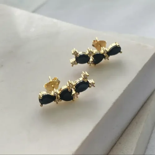 MINI EARCUFF ZIRCÔNIAS NEGRA