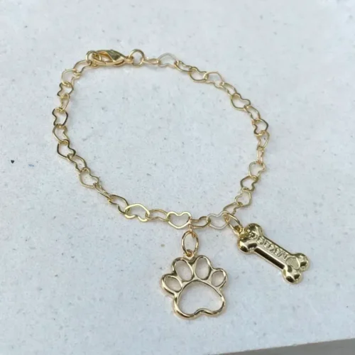 PULSEIRA ELOS CORAÇÕES PINGENTE PET