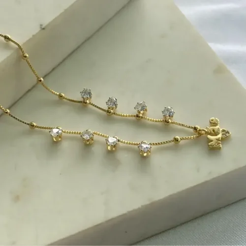 COLAR MAE COM ZIRCONIAS