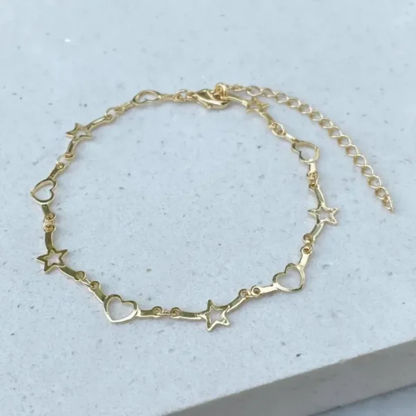 PULSEIRA ESTRELA CORAÇÃO ENTRELAÇADO