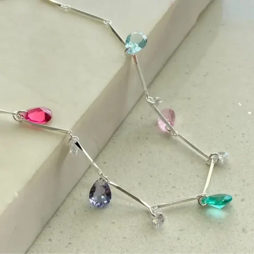COLAR CHOKER ZIRCONIA GOTAS