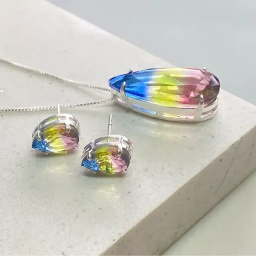 CONJUNTO ZIRCÔNIA COLOR RAINBOW