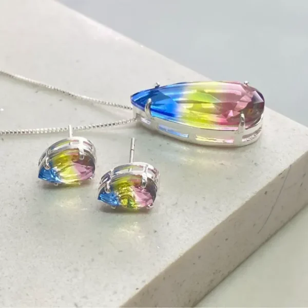 CONJUNTO ZIRCÔNIA COLOR RAINBOW