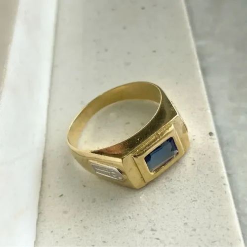 Anel formatura zirconia azul