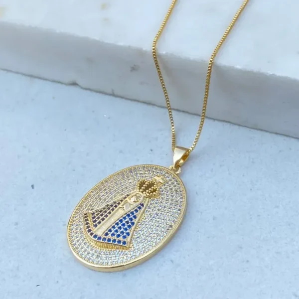 Pingente Nossa Senhora Aparecida Cravejado