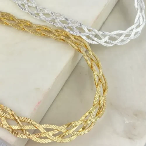 Chocker fita entrelaçado