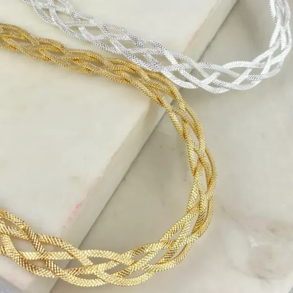 Chocker fita entrelaçado