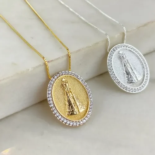 COLAR MEDALHA NOSSA SENHORA APARECIDA