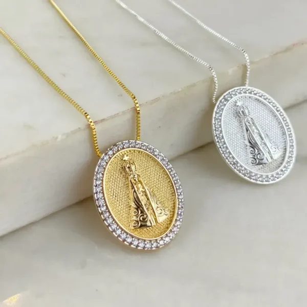 COLAR MEDALHA NOSSA SENHORA APARECIDA