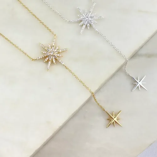 COLAR GRAVATA ESTRELA COM ZIRCONIA