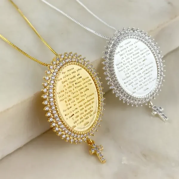 Colar Mandala Oval Oai Nosso Zircônia
