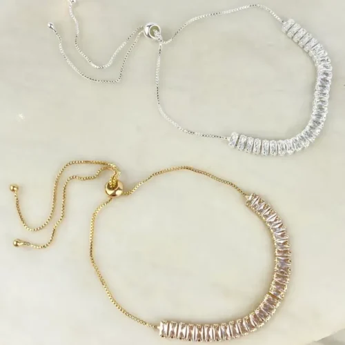 PULSEIRA BRACELETE FÉNAVETE RETANGULAR ZIRCÔNIA