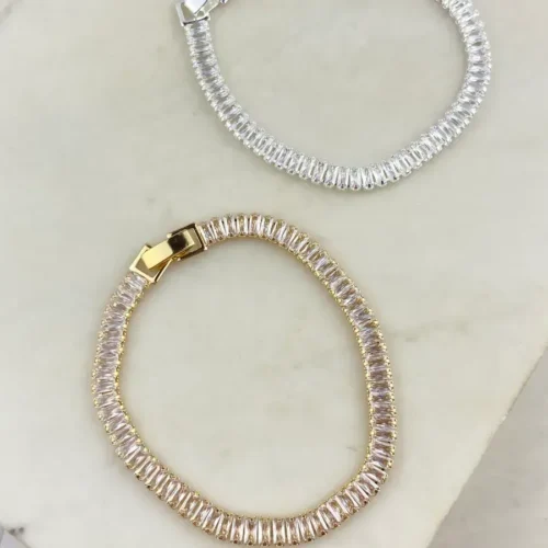 PULSEIRA RIVIERA RETANGULAR ZIRCÔNIA