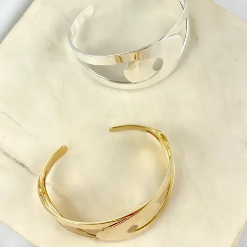 BRACELETE 2 RLOS ENTRELAÇADOS LISOS