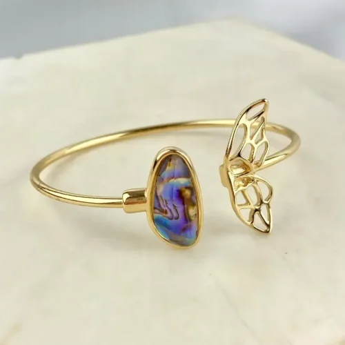 PULSEIRA BRACELETE BORBOLETA ABALONE