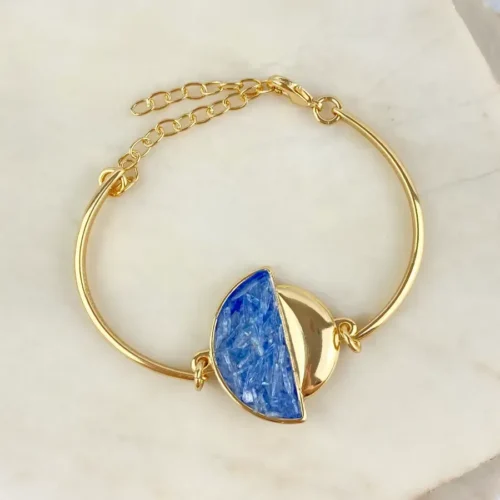 Pulseira Bracelete Cianita Azul